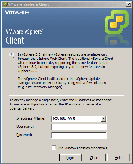 vsphere thick client