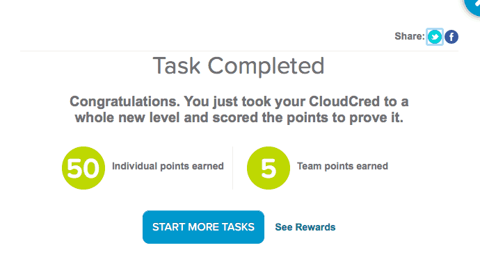 cloudcred task points vmware