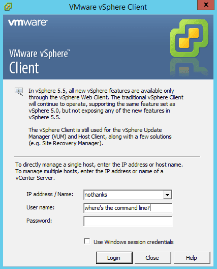 VMware vsphere command line management tools