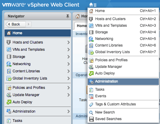 vmware vcenter vsphere license administration web client