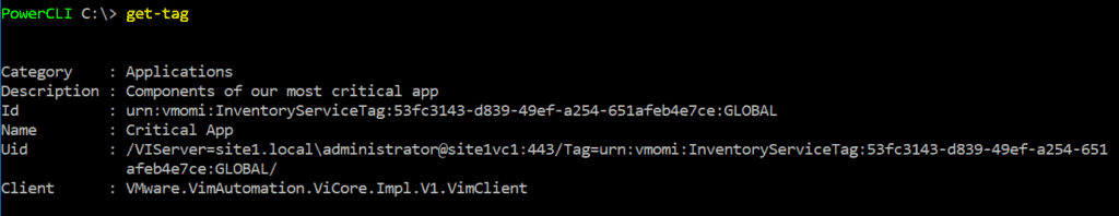vsphere tag powercli get tag VMware 