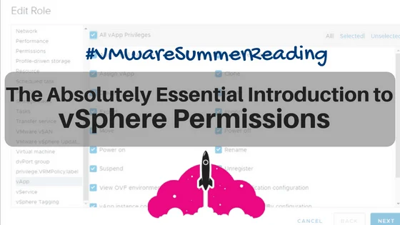 My Top Three Favorite Veeam 9.5 Update 4 Features 1 VMware vSphere 6.7 security introduction permissions
