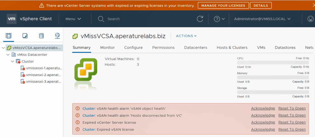 VMware license vsphere client