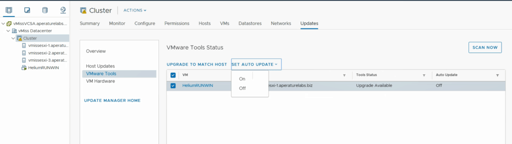 VMware tools update manager VMware 6.7 u1