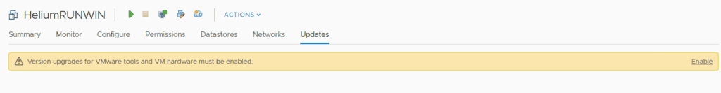 enable VMware tools virtual hardware upgrade vsphere update manager 6.7 u1