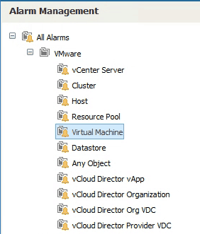 veeam one alarm type virtual machine