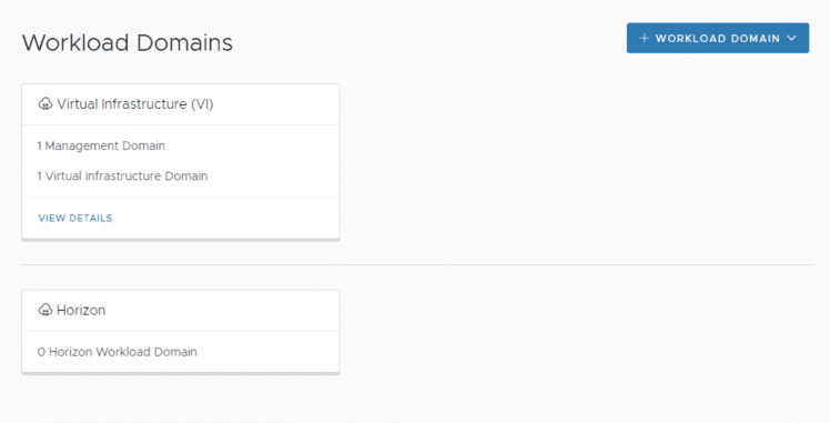 SDDC manager workload domain VMware cloud foundation