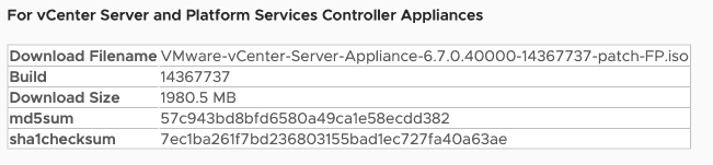 vmware vcsa 6.7 u3 release notes