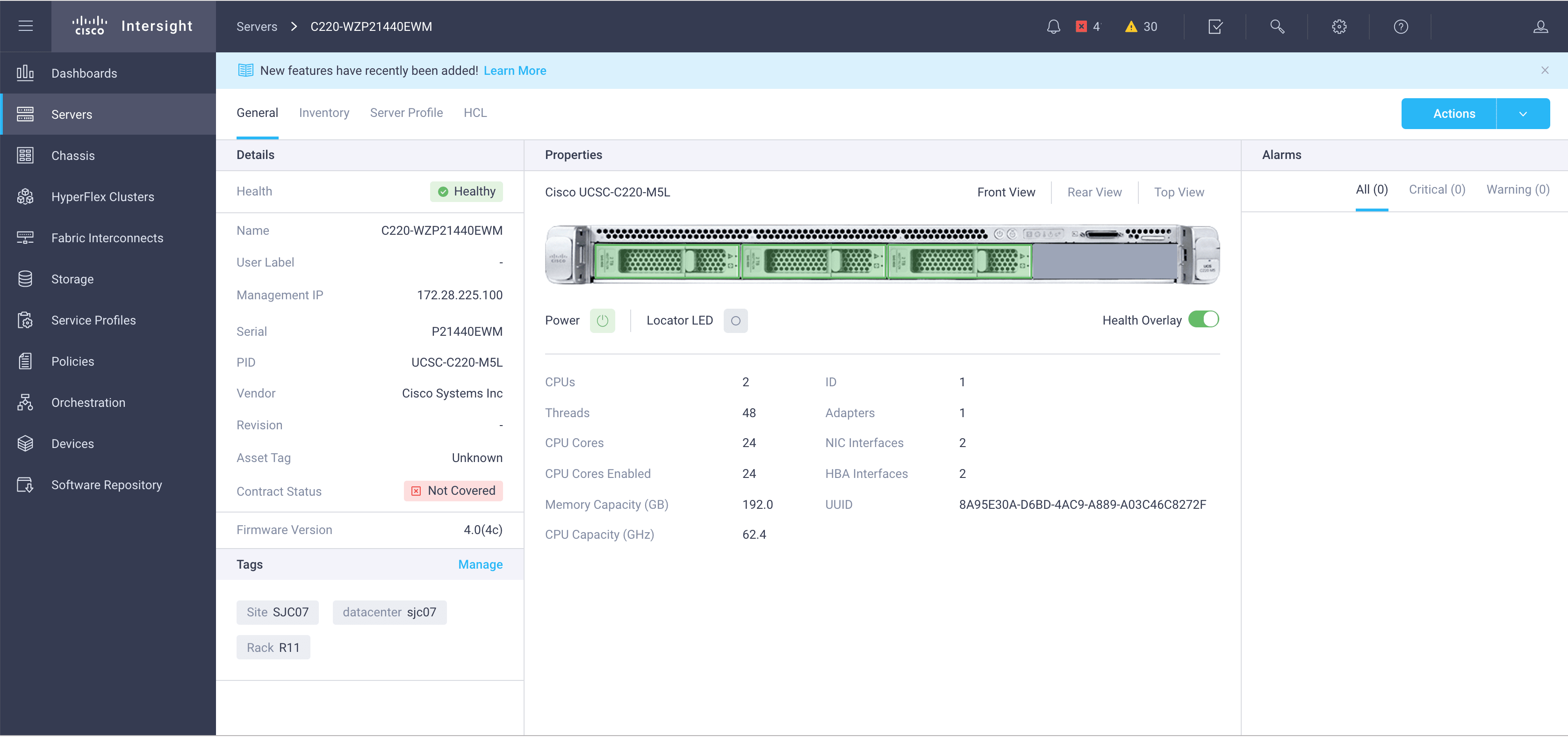 Cisco intersight cisco ucs server view