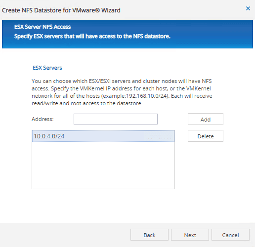 create datastore vmware esxi netapp nfs easy