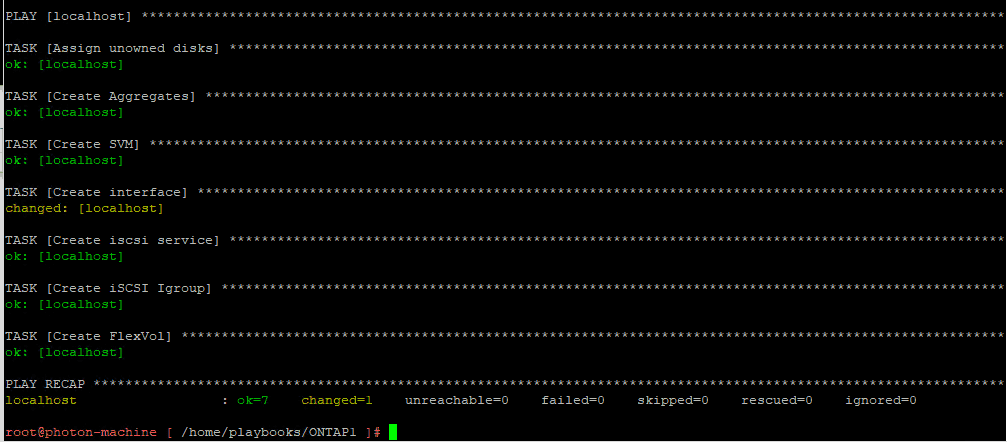 ansible NetApp config