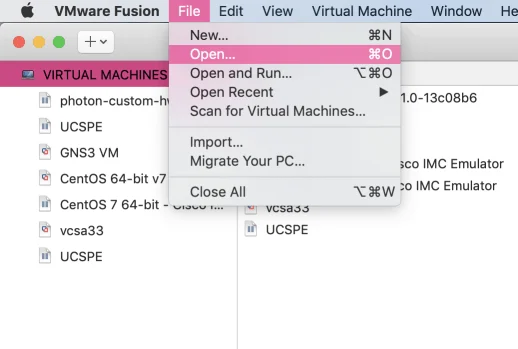 Kali Linux VMware Fusion open vm