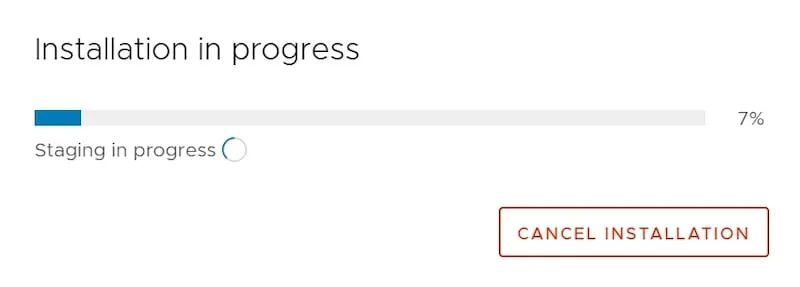 staging vCenter patches during install process