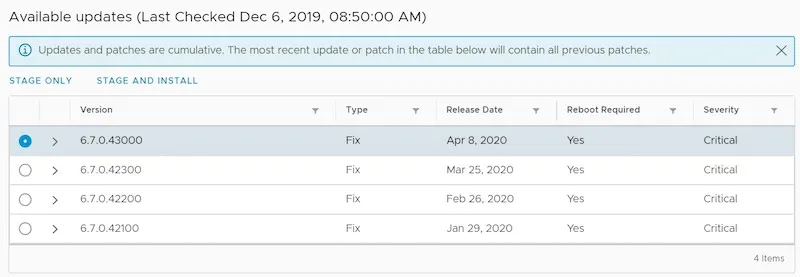 vmware vcenter patches available