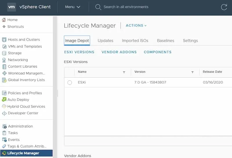 vsphere lifecycle manager