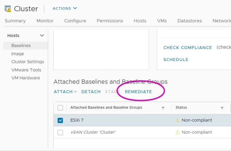 vsphere lifecycle manager remediate